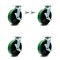 Service Caster 8 Inch Green Poly on Steel Caster Set with Roller Bearings 4 Brake 2 Swivel Lock SCC-30CS820-PUR-GB-TLB-BSL-2-TLB-2 - alternate 1